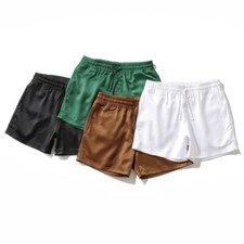 Men Underwear Satin Shorts Trunks Panties Loungewear Sportswear Jogging Fitness