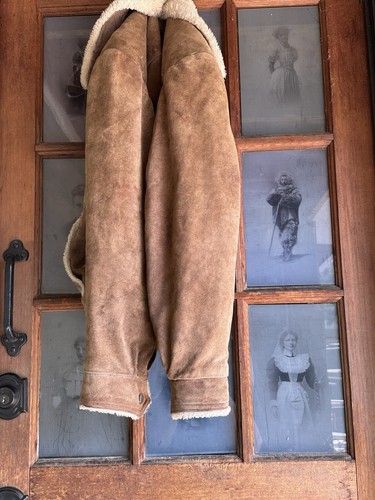 Vintage 1970’s Heavy Lined Suede Western Barn Ranch Farm Worn Jacket 38 Campus - Picture 24 of 24