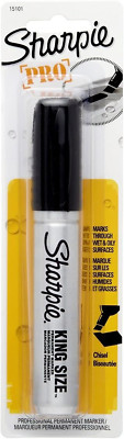 Industrial Permanent Marker   King Size, Black Ink for Tough Surfaces