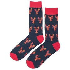 NWT Fresh Lobster Dress Socks Novelty Men 8-12 Red Crazy Fun Sockfly