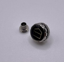 New Generic 7.5mm S/s-Black Screwdown Crown/Tube Part To Fit Tag Heuer Watch