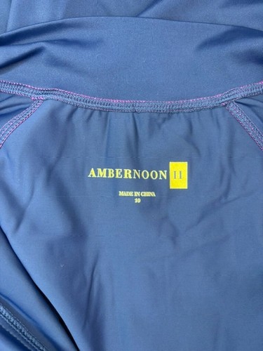 Ambernoon II women's 10 navy pink long sleeve rash guard swim shirt modest - Picture 5 of 5
