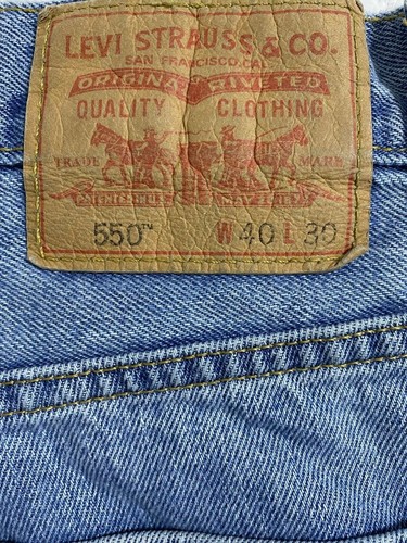 Levis 550 Jeans Mens Denim 100% Cotton Size W40 L30 Blue#2052 - Picture 5 of 9