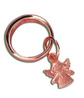 Baby Taufe Engel Mit Kreuz Taufring Und Stein Mit Kette Silber 925 Rosè Rot Gold