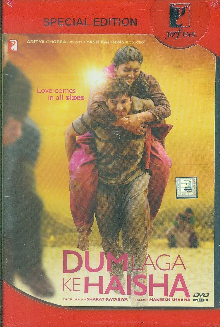 Dum Laga Ke Haisha DVD Ayushman Khurana Bollywood Movie DVD (Region  Free)