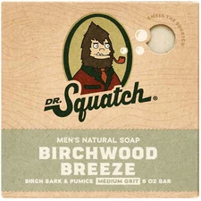 Dr. Squatch Birchwood Breeze Natural Bar Soap for Men Body Soap for Men 5 Oz