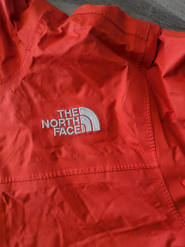 The North Face HyVent Windbreaker Hooded Rain Jacket Orange Boy's Medium (10/12) - Picture 5 of 9