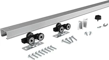 5FT Commercial Grade Pocket Door Hardware and Track Set, Sliding Door Hardware 5