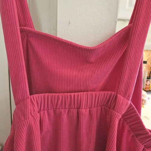 Shein Plus Solid Courduroy Dress Hot Pink 3X NWT Adorable L@@K Must See - Picture 14 of 22