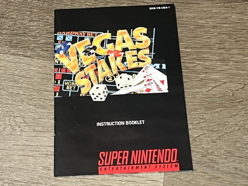 Vegas Stakes Super Nintendo Snes Completo CIB Ottime Condizioni Autentico - Foto 4 di 8