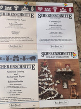 Vtg Scherenschnitte German Parchment Paper  Colored Paper Books Patterns