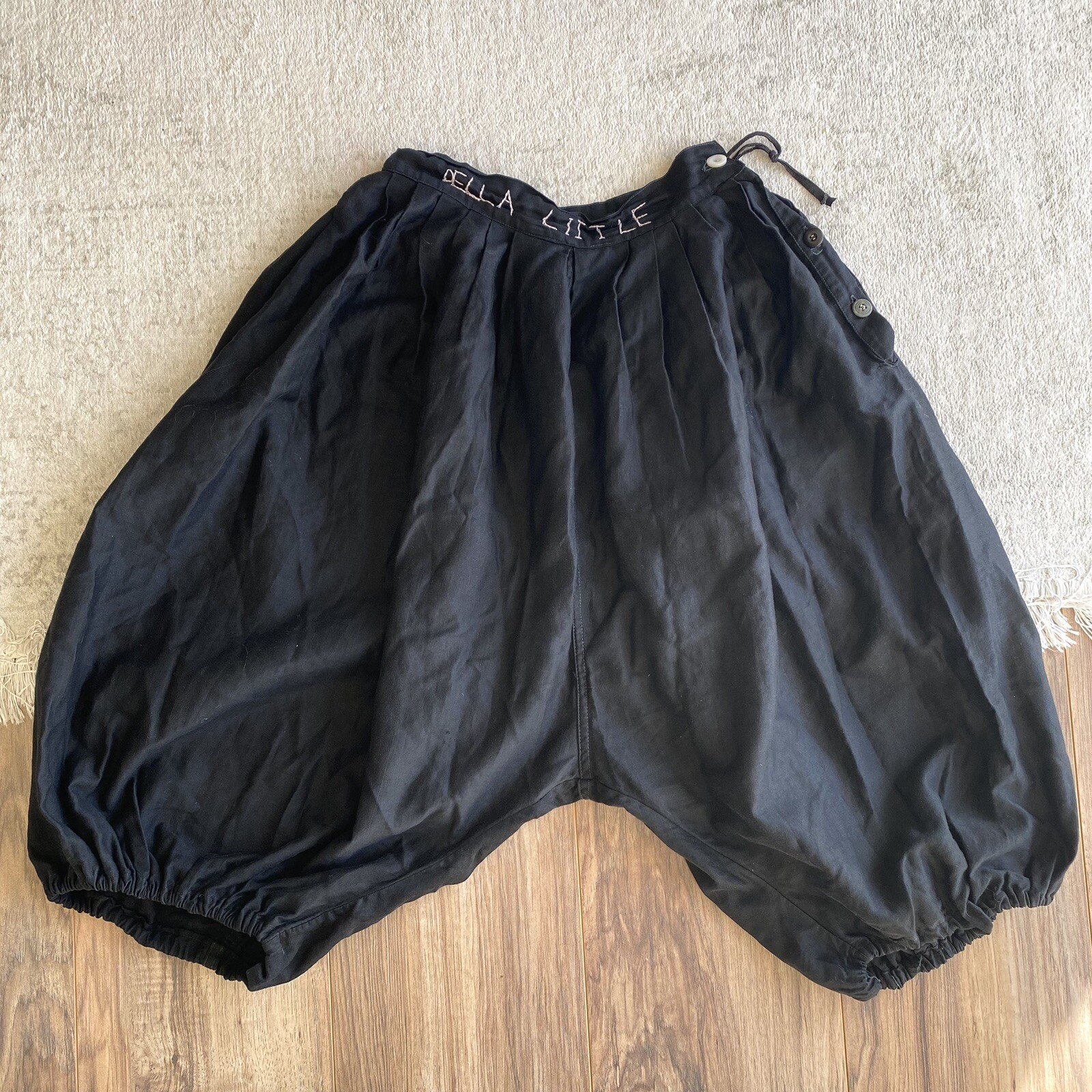 RARE VTG Women's 1930s 30s Maiden America Black Bloom… - Gem