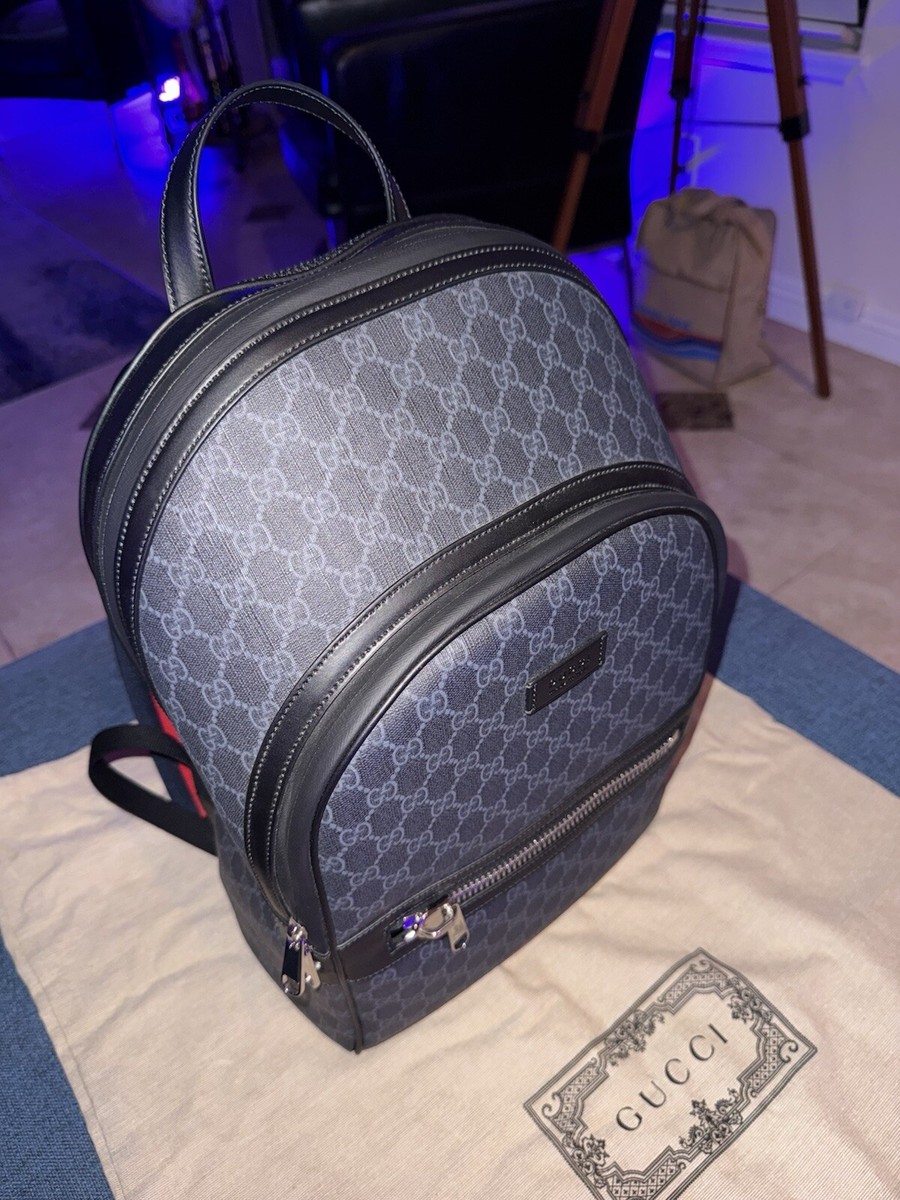 Gucci GG Medium Size Black Men's Backpack Style ‎792123 FADJN 1044