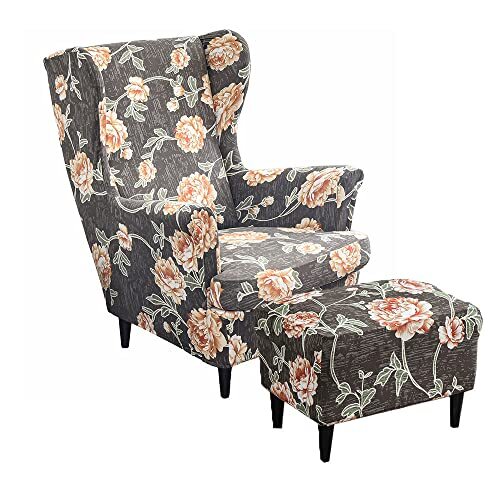 Copripoltrona con Orecchie e Copripouf Elasticizzato Highdi 2 Pezzi - 1