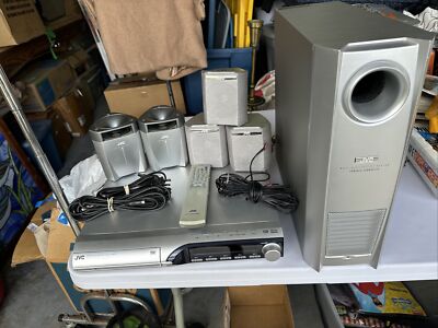 JVC XV-THM303 DVD Changer Complete Home Theater System W/ Remote Speakers  Sub