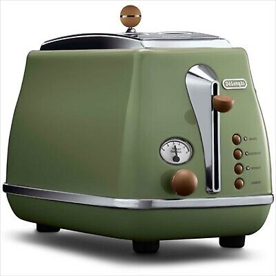 DeLonghi Pop-up Toaster ICONA Vintage Collection CTOV2003J-GR Olive Green  NEW | eBay