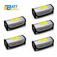 Lot of 5 LiPo Battery Fireproof Explosion proof Safe Bag DJI Phantom 2 3 battery