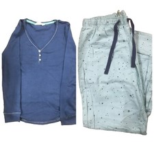 Womens Star Print Pyjama Set Pure Cotton PJ's Nightwear Ex High Street