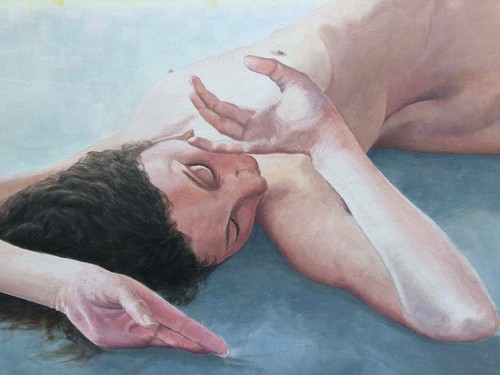 Gold seam - Original nude woman Painting. - Picture 2 of 3