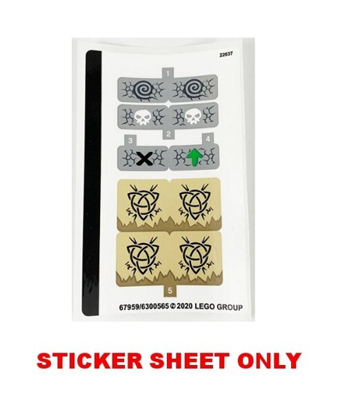 LEGO 71721 - Ninjago - Skull Sorcerer's Dragon - STICKER SHEET | eBay