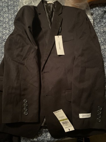 NWT Calvin Klein Black Suit Boys 14 Husky NEW