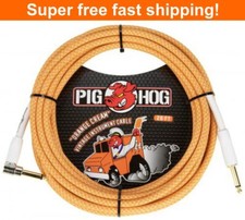 Pig Hog "Orange Cr me 2.0" Instrument Cable, 20ft Right Angle-NEW