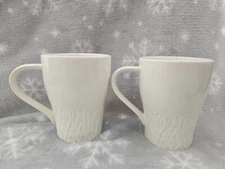 2 White Starbucks Coffee Tea Mugs By Design House Stockholm 12oz 