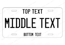 Personalize Custom License Plate Tag Any State Auto Car Motorcycle Atv Moped Etc