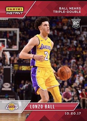 2017-18 PANINI INSTANT NBA #19 LONZO BALL NEARS TRIPLE DOUBLE