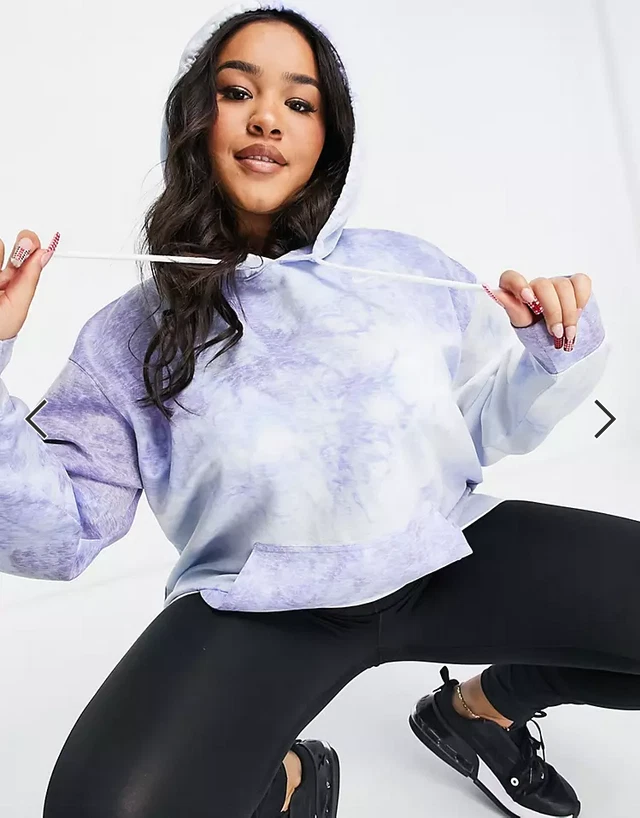 Nike Icon Clash Women's Pullover Training Hoodie Tie Dye L Blue Purple DQ1140