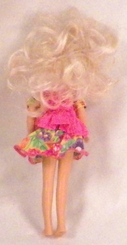Kid Kore Doll 1990 Blonde Hair Blue Eyes Pink Flowered Dress 8in - Picture 4 of 6