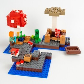 LEGO 21129 Minecraft Mushroom Island 100% Complete  with Minifigures