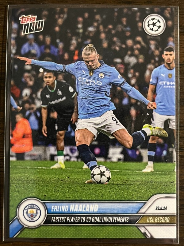 2024-25 Topps Now UEFA UCL #50 Erling Haaland Manchester City