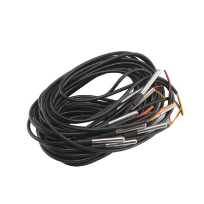 10 Temperaturfühler DS18B20 Digital Thermosensor Temperatur Sensor Wasserdicht