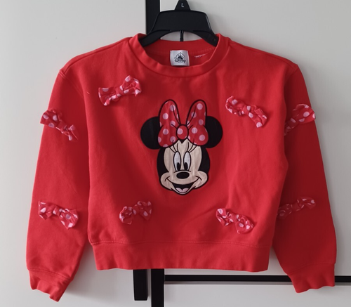 Disney Minnie Mouse girls red sweatshirt, size 5-6
