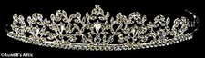Tiara Silver Metal  Rhinestone Delicate Princess Or Debutante Costume Headpiece