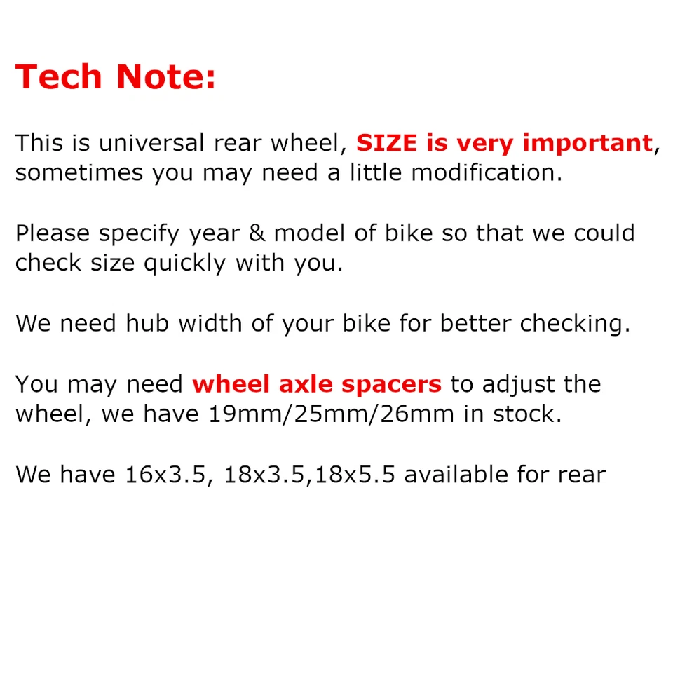 Rueda trasera 36 radios gruesos 16x5,5 para Harley Softail Custom Night Train Springer Foto 2 de 4