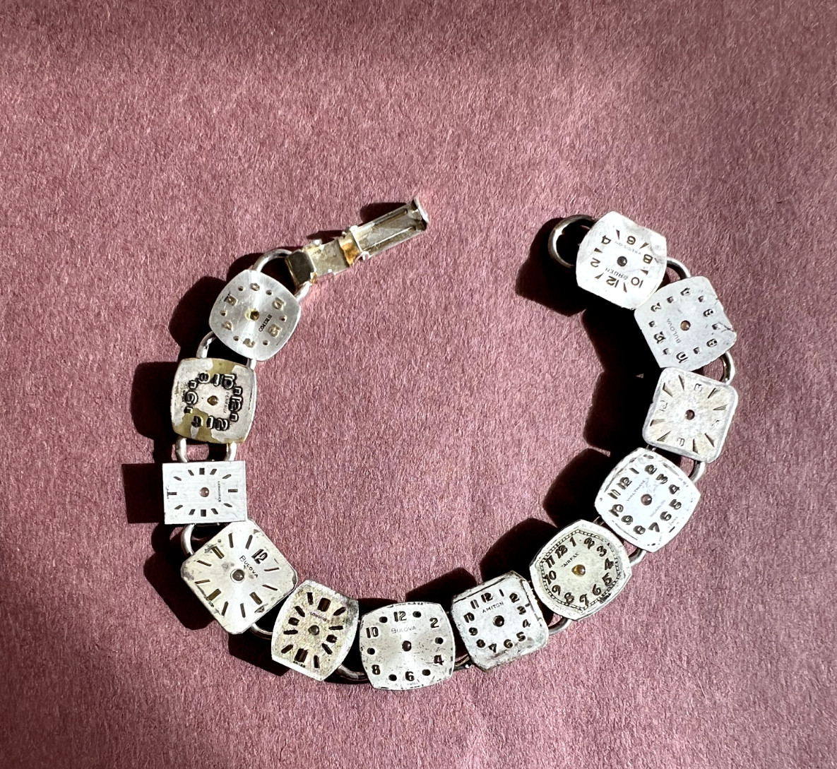 Unique Statement Vintage Multi Watch Face Bracele… - image 2