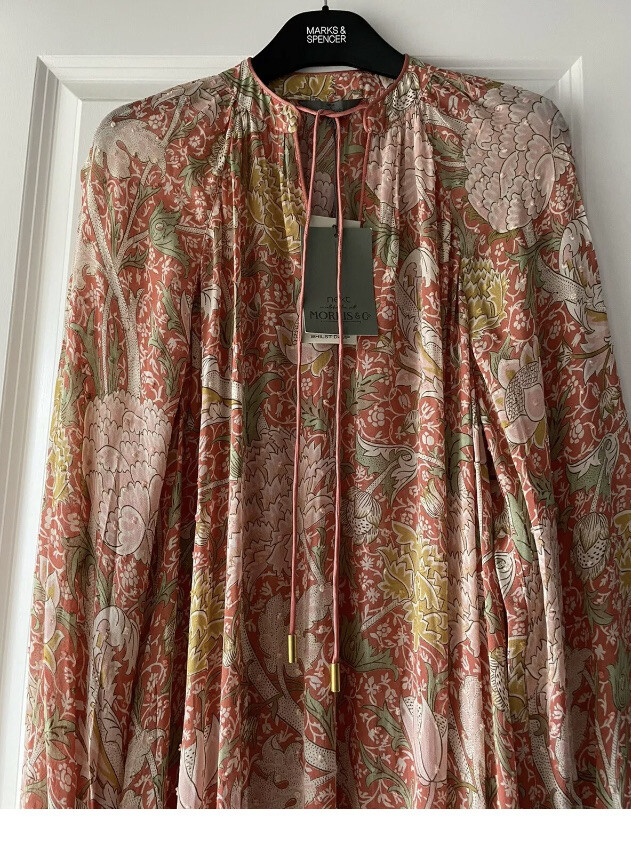 NWT Next X Morris & Co Print Maxi Dress UK 12 RRP £88 image 2
