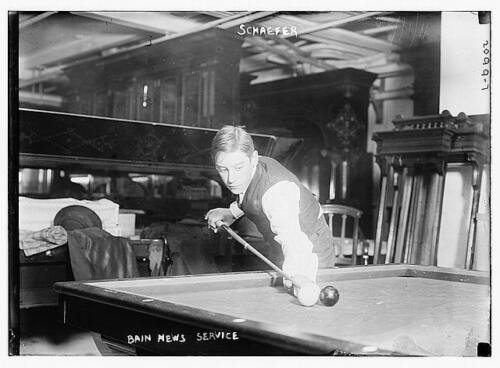 Schaefer,American Professional Billiards Player,pool table,Bain News Service - Picture 1 of 1