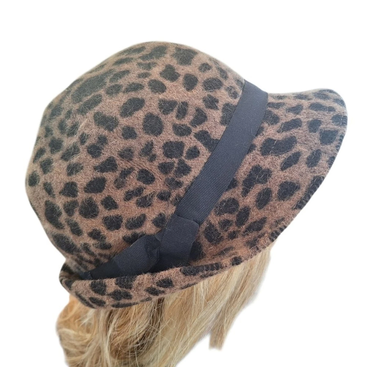 Hat Attack Rabbit Blend Cheetah Print Hat Leopard Chic Trendy Warm Cloche Hat Attack Rabbit Blend Cheetah Print Hat Leopard Chic  main image 3