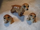 Vintage Hagen-Renaker Miniature Cocker Spaniel Dog Figurines Brown (3 pcs) EUC — photo 3
