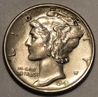 #4 Nicer "BU++ to MS??" Low Mintage 1941 S Winged Liberty Head Mercury Dime