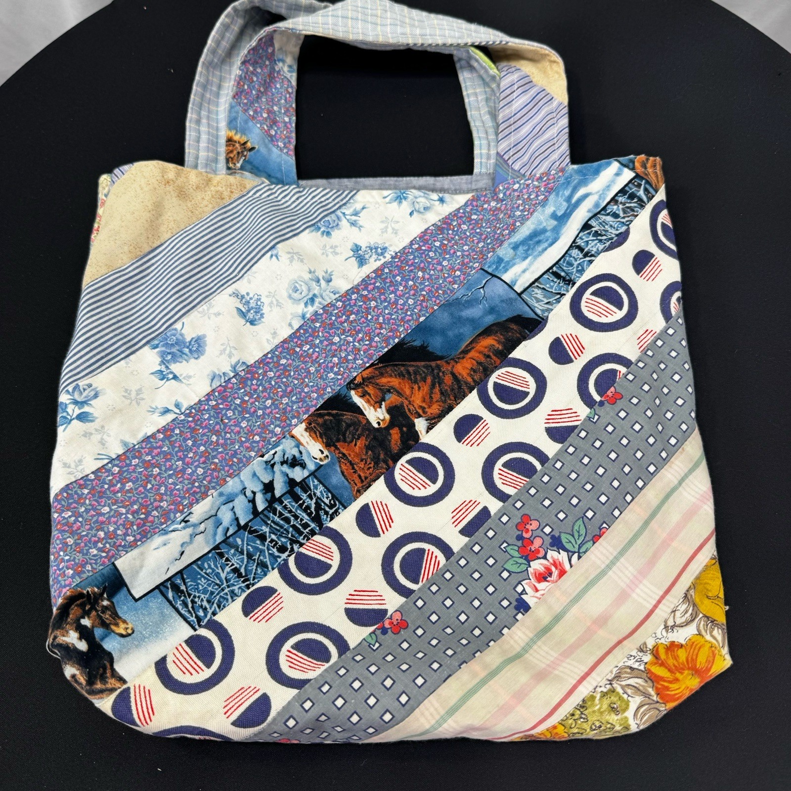 handmade patchwork quilted tote bag - image 1