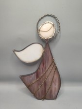 Handmade Stained Glass Angel Beautiful 8.5 Inches Tall Free Shipping