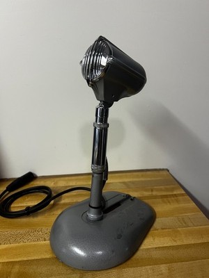 Astatic DN-HZ Vintage Dynamic Microphone Art Deco Bullet Style with Table Stand