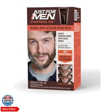 Control GX Grey Reducing Beard Wash Shampoo with Keratin, Gradually Colors Mu...