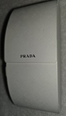 Prada White Hard Case Large Size Sunglasses/Eyeglasses Case Only