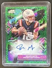 2025 Topps Cosmic Chrome Drake Maye Auto Green Space Dust Refractor #/75