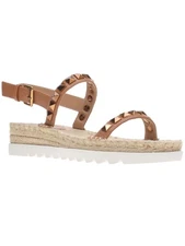 WILD PAIR Womens Brown Slingback 1" Platform Yelenah Wedge Espadrille Shoes 7 M